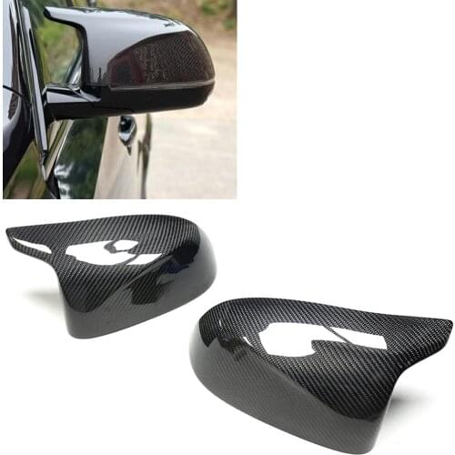 Car Exterior Rearview Glass Case For BMW F95 F96 F97 F98 X3M X4M X5M Carbon Fiber Side Mirror Cover Cap Replace Rear View Trims