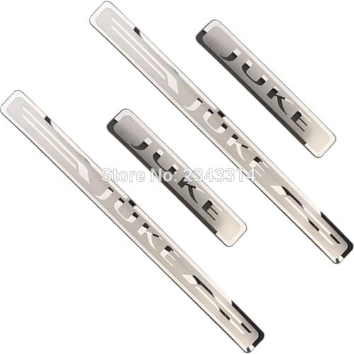 For Nissan JUKE 2010-2016 2017 2018 Accessories Stainless Door Sill Steel Scuff Kick Guard Pedal Threshold Step Protector Cover