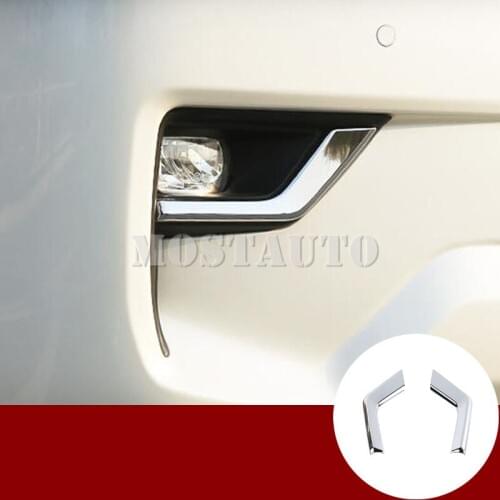 For Toyota Land Cruiser Prado FJ150 ABS Chrome Front Fog Light Lamp Trim Cover 2018-2019 2pcs Car Decor Car Accessories Interior