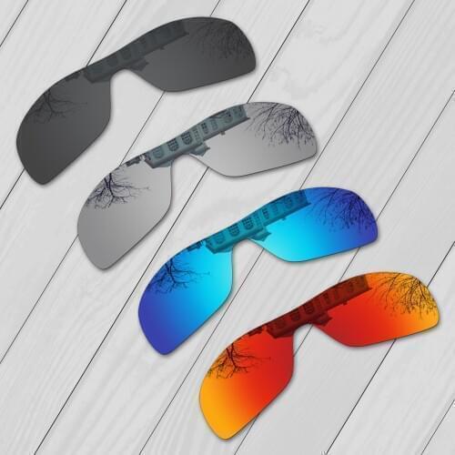 E.O.S 4 Pieces Black & Silver & Ice Blue & Fire Red Polarized Replacement Lenses for Oakley Offshoot OO9190 Sunglasses