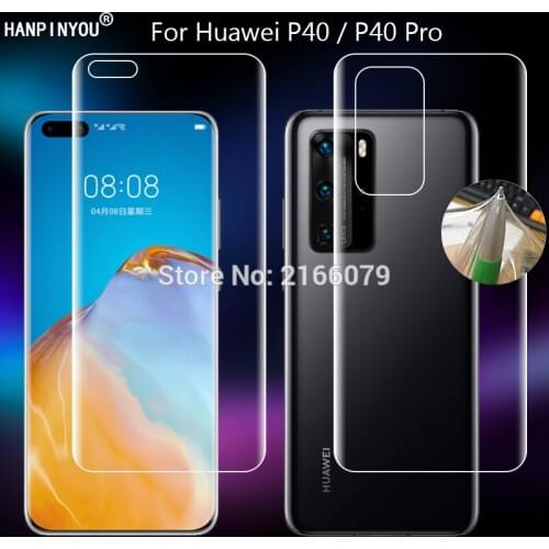 For Huawei P40 / P40 Pro AN00 TN00 Clear TPU / Matte Anti-Fingerprints Hydrogel Full Cover Soft Screen Protector Protective Film