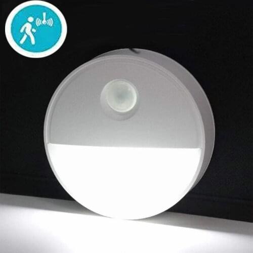 Half Moon Induction LED Lamp Round Human Body Motion Sensor Night Light Battery Power Led Light Childrens Night Light For Home