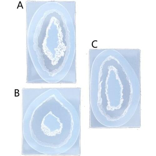 Crystal Quartz Rock Cluster Geode Druzy Gem Pendant Silicone Mold Resin Jewelry