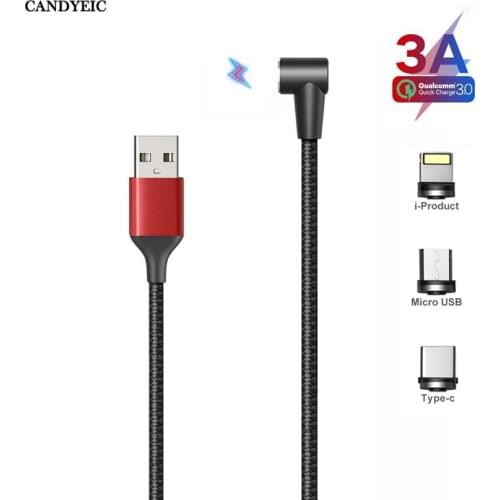 CANDYEIC Micro USB Charger Magnetic for vivo Y51s Magnetic Cable USB Elbow Design Play Games Usb device
