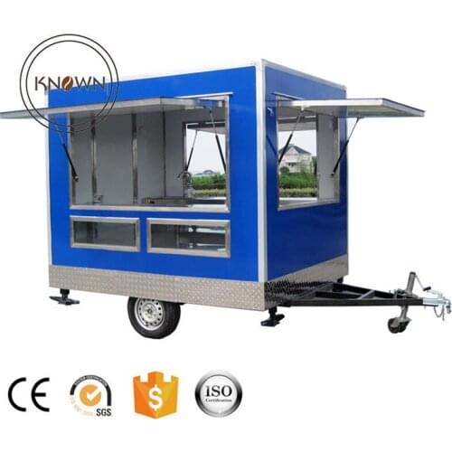 Multifunction KN-250 durable food van trailer cart coffee kiosk with free shipping by sea