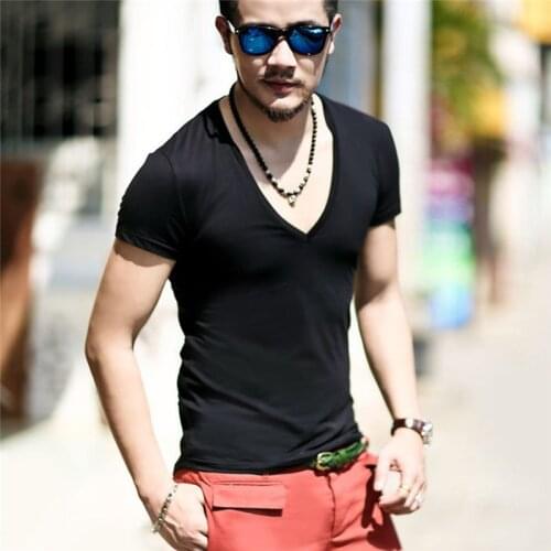 Mens Tops Tees 2021 Summer New Cotton V Neck T Shirt Men Fashion Trends Fitness Short Sleeve T-shirt NQ863598