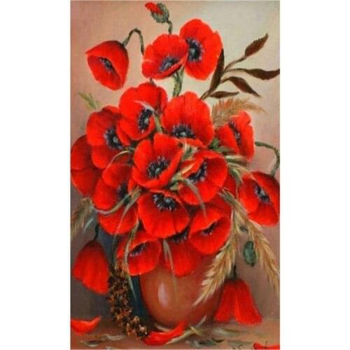 Beautiful Flower DIY 5D Full Drill Diamond Painting Embroidery Cross Stitch Kit Rhinestone Home Decor Craft