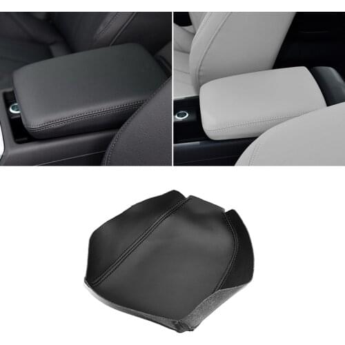 Soft Leather Armrest Pad Cover For Audi A4 B9 2017 2018 2019 Interior Center Control Armrest Box Cover Sticker Trim