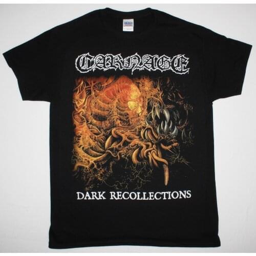 CARNAGE DARK RECOLLECTIONS GRAVE DISMEMBER DEATH METAL NEW BLACK T-SHIRT Short Sleeves Cotton T Shirt Free Shipping TOP TEE