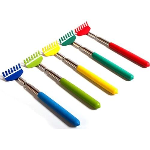New Adjustable Extendable Back Scratcher Stainless Steel Telescopic Anti Itch Flexible Claw Backscratcher Back Body Massage Tool