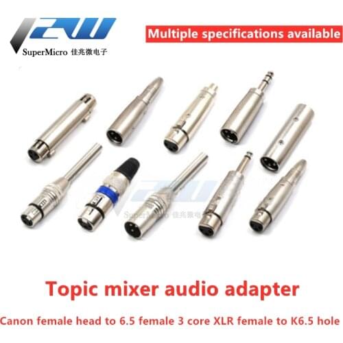 Canon female head to 6.5 female 3 core XLR revolution RCA lotus audio female seat 6.35 microphone adapter