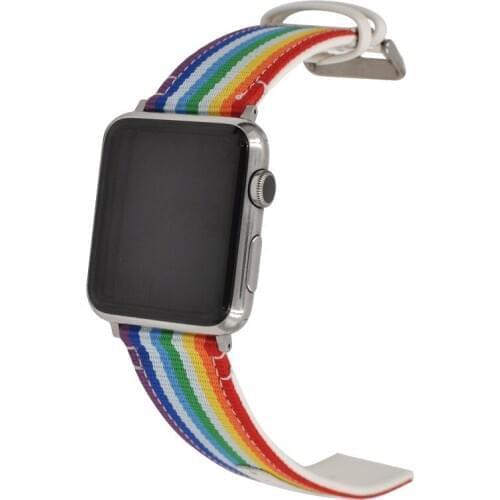 For Apple Watch Series 1 2 3 4 Nylon Leather Watch Strap Band Watch Belt Bracelet For Apple Watch 4 Watchbands 38/42/40/44mm