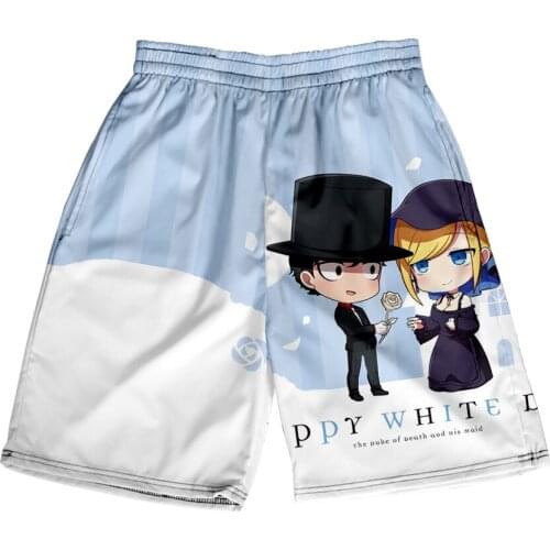 Kawaii The Master Of Death And His Maid Summer Holiday Women/Men Elastic Waist Shorts Beach Shorts Pants Y2K Women-clothing