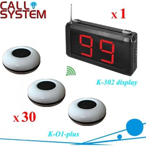 Casino paging caller system for catering equipment 1 display 30 table bell 100% waterproof free DHL shipping