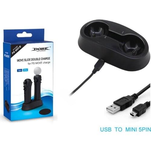 LED Indicator Joystick Dual Charger Dock Stand Controller Charging Station for PS VR Move PS 4 PS 3 PS4 Move Motion PSVR Gamepad