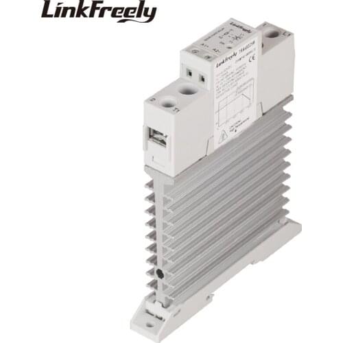 TRA48D25M 25A Heat Radiator SSR Solid State Relay Din Rail 5V 12V 24V 32VDC Input 42-480VAC Output Switch Relay Control Voltage