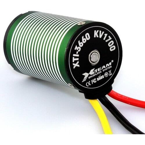 X-TEAM brushless 3660 4650KV 4-pole sensorless motor for RC car boat 4 orders Suitable for 1:10 car