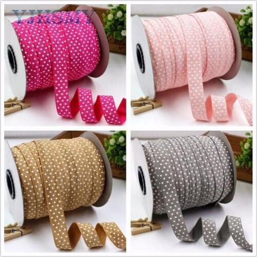 YJHSMY E-18127-20,16 mm White dot printing elasticity Ribbon,10 yards DIY handmade hair accessories Material,free shipping