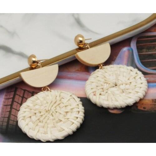 Free Shipping HER055 100Pairs/lot Woven Earrings W Alloy Ear Nail Fashion Women Wearing Jewelry Wholesales High Quality