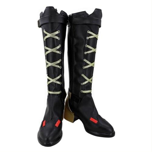 Game OW Ashe Cosplay Boots Ashe Shoes High Heel Zipper Up Shoes For Adult Women Custom Made