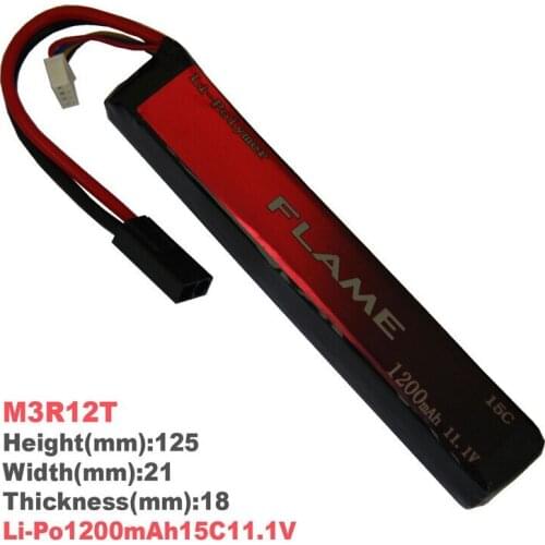 1pcs 100% Orginal Flame LiPo Li-Po 11.1V 1200mah 15C Lithium RC Battery Pack for AEG Radio Car M3R12T Drop shipping