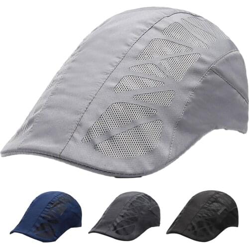 2020 Autumn Winter Men Cap Hats Berets British Western Style Anti Sun Flat Ivy Cap Classic Vintage Beret Cap Outdoor Fishing Hat