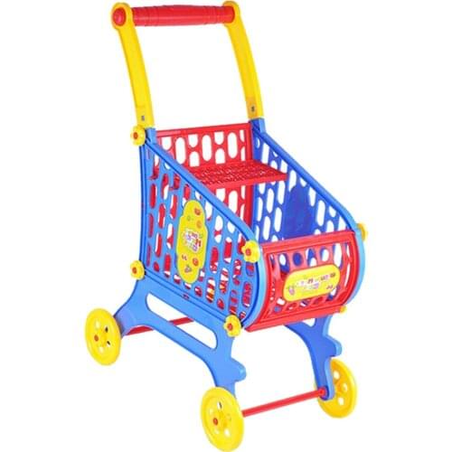 52cm Baby Doll Plastic Supermarket Cart Accs Blue Kids Role Play Toys