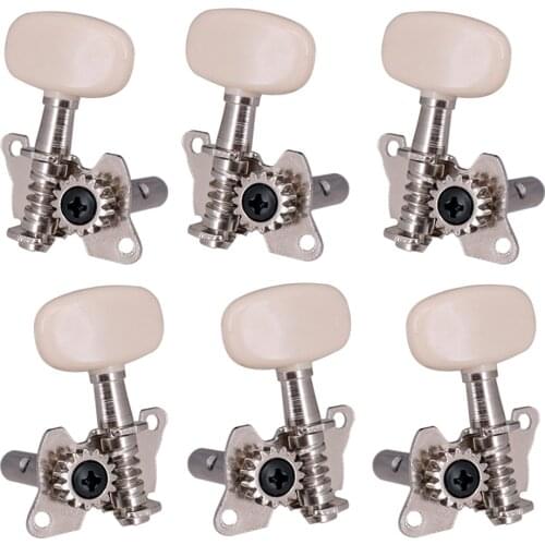 6x Guitar Machine Head Knobs Tuning Peg Tuners Fits for Electric or Acoustic Guitar (3 Left + 3 Right)