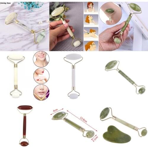 9 Style Natural Jade Roller Face Thin Massager Natural Jade Massage Face-lift Facial Beauty Massage Tool Drop Shipping