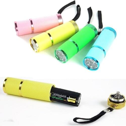 9W UV Flashlight 9 Led Ultra Violet Torch Light 395NW UV GEL Curing Lamp Epoxy UV Resin Cure Adhesive Glue Jewelry Tools
