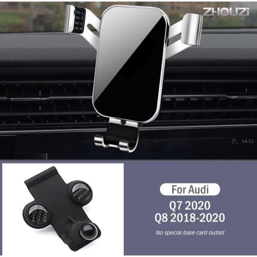 Car Mobile Phone Holder Air Vent Mounts Stand GPS Gravity Navigation Bracket For Audi Q7 2020 Q8 4MN 2018-2020 Car Accessories