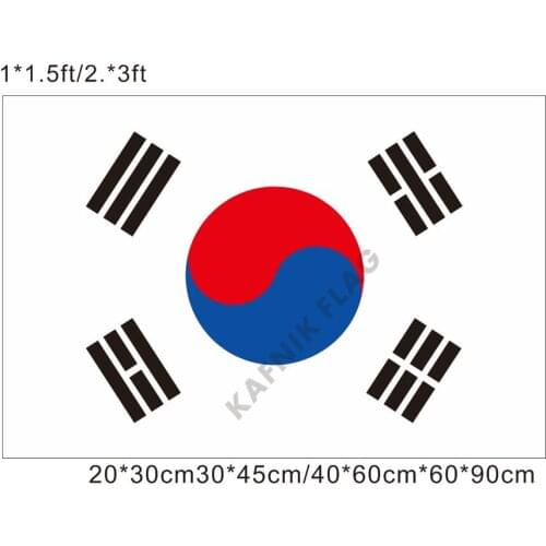 KAFNIK,free shipping 20*30cm/30*45cm/40*60cm/60*90cm small flags South Korea Flag for Countries World Event Decorative Flags