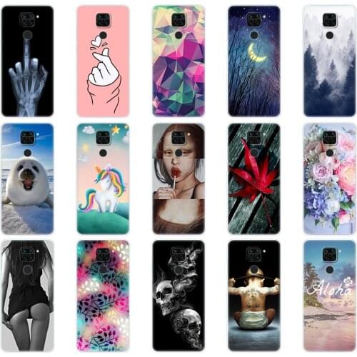 For Redmi Note 9 Case Soft Tpu Phone Back cover On xiaomi Redmi Note 9 Pro Bumper Shell full 360 Protective Funda cute funny