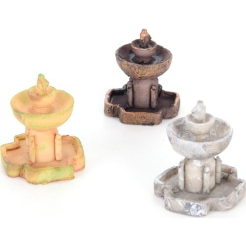 DIY Garden Decorations Artificial Fountain Miniature Fairy Houses Micro Landscaping Decor Home Decoration Accessories Mini Craft