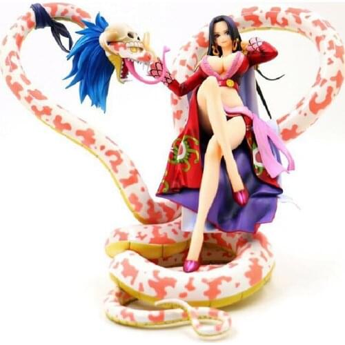 22cm One Piece Anime Action Figure Toy Boa Hancock Sitting On The Big Snake Model Toys Ornaments Decorations Gift Box