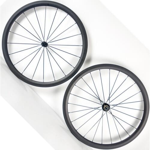 Hot sale full carbon wheels 38mm clincher 25mm width 3K weave bicycle wheelset with powerway R13
