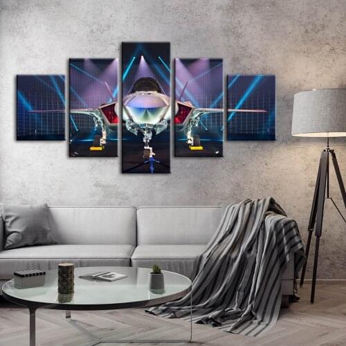 Canvas HD Painting F-35 Lightning II Fighter Pictures Home Decoration Modern Printed Posters For Living Room Wall Art Framework