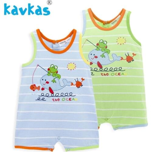 Kavkas Awesome Unisex Infant Baby Boys Girls Whale Romper Summer Sleeveless Jumpsuit Onesie Indoor 6m 12m 18m 24m Newborn Baby