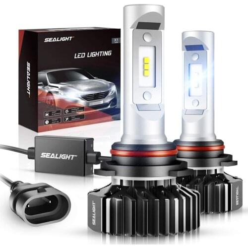 SEALIGHT 2pcs 9006/HB4 LED Headlight Bulbs 60W 16000LM 6000K White Turbo Canbus LED Car Headlight Low Beam Non-polarity CSP CHIP