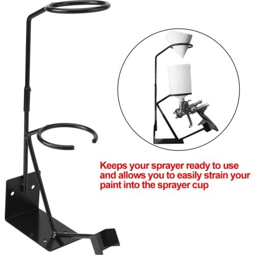 Car Paint Aerosol Spray Gun Holder Repair Tool Funnel Frame Automotive Toolbox Metal Industrial Professional Rack