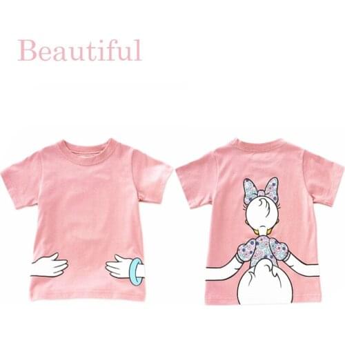 Fashion Baby Girls T-Shirt 95% Cotton Summer Short Sleeve Cute Cartoon T-Shirt Childrens Clothing Kids Tee