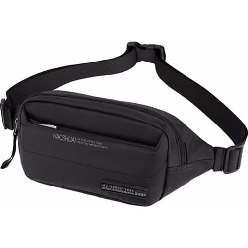 Men Nylon Fanny Pack Phones Waist Bag Fabric Bum Bags for Suitable Working Walking Traveling Daily Leisure