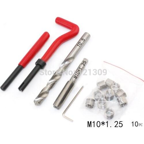 15pc THREAD RETHREAD REPAIR TOOL SET CAR TOOLS M10*1.25