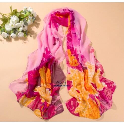 New arrival spring and autumn chiffon women scarf Print geometric pattern design long soft silk shawl