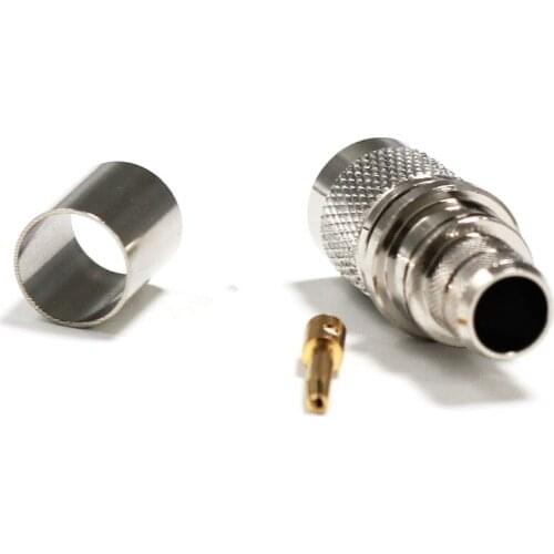 NEW 1pc Reverse RP TNC Male / Female RF Coax Connector Crimp for RG8 RG213 LMR400 Cable Straight Nickelplated wholesale