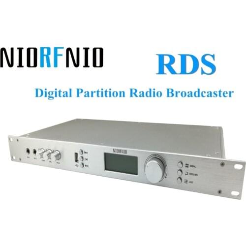 Manufacturer Free Shipping 110V-260V 0-50W Powerful NIO-T50R fm pll Transmitter with RDS Digital Partition Radio Broadcaster