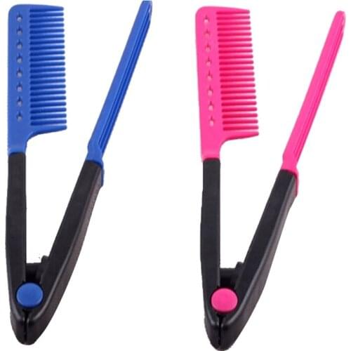 V-shaped Clip-type Curling Comb Straightening Comb DIY Hairdressing Combs