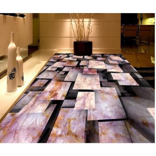 Marble Floor wallpaper 3d for bathrooms 3D wallpaper 3d floor murals PVC waterproof floor Custom Photo self-adhesive 3D floor