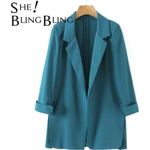 SheBlingBling Za Woman Fashion Summer Autumn Black Jackets Slim Suit blazer womens Clothing Blue Office Female Suit Traf Tops