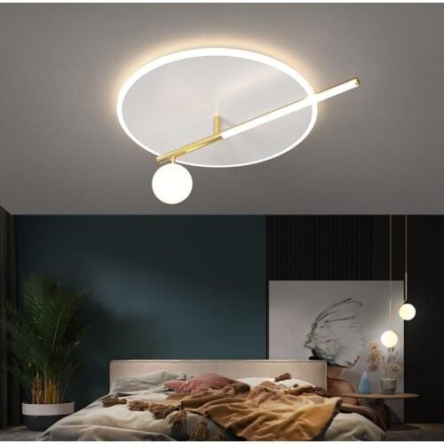 Modern Creative Lighting Warm And Romantic Golden Bedroom Modern Minimalist Personality Living Room Dining Room Ceiling Lamps